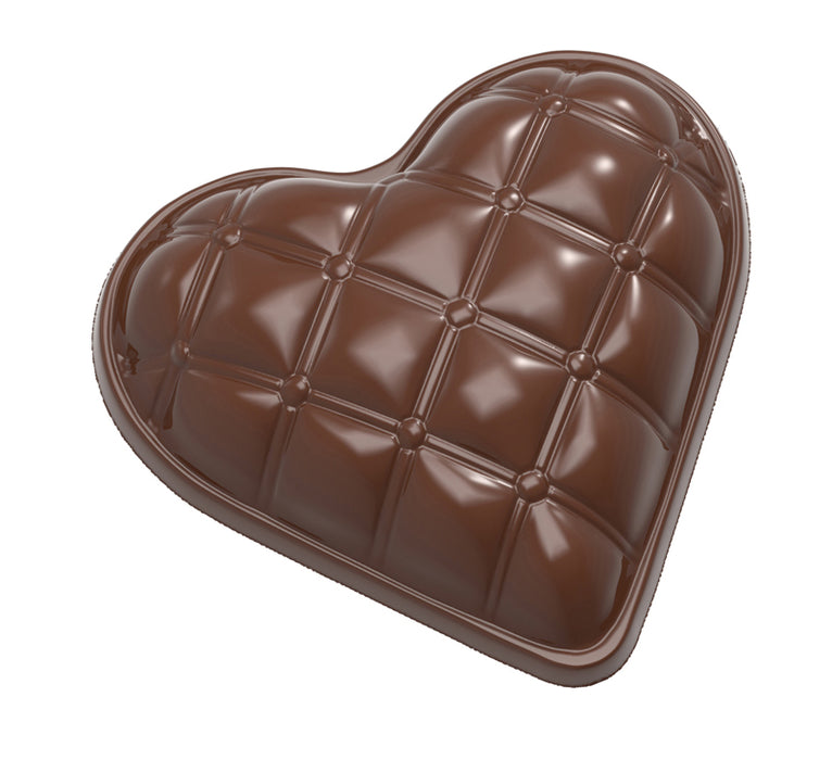 Quilted Heart Chocolate Mould