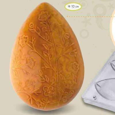 Flowery Egg Chocolate Mould 4"