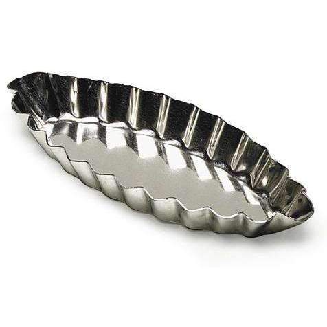 Fluted Oval Boat Shaped Heavy Tin Moulds