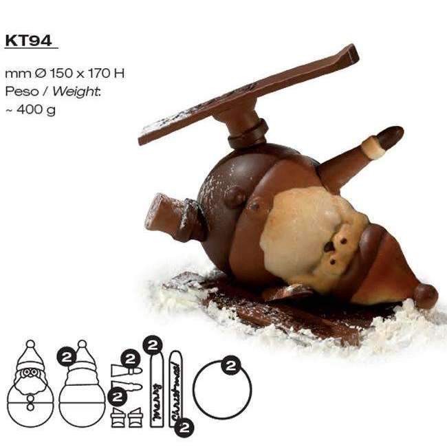 Santa Claus on Skis Kit Chocolate Mould