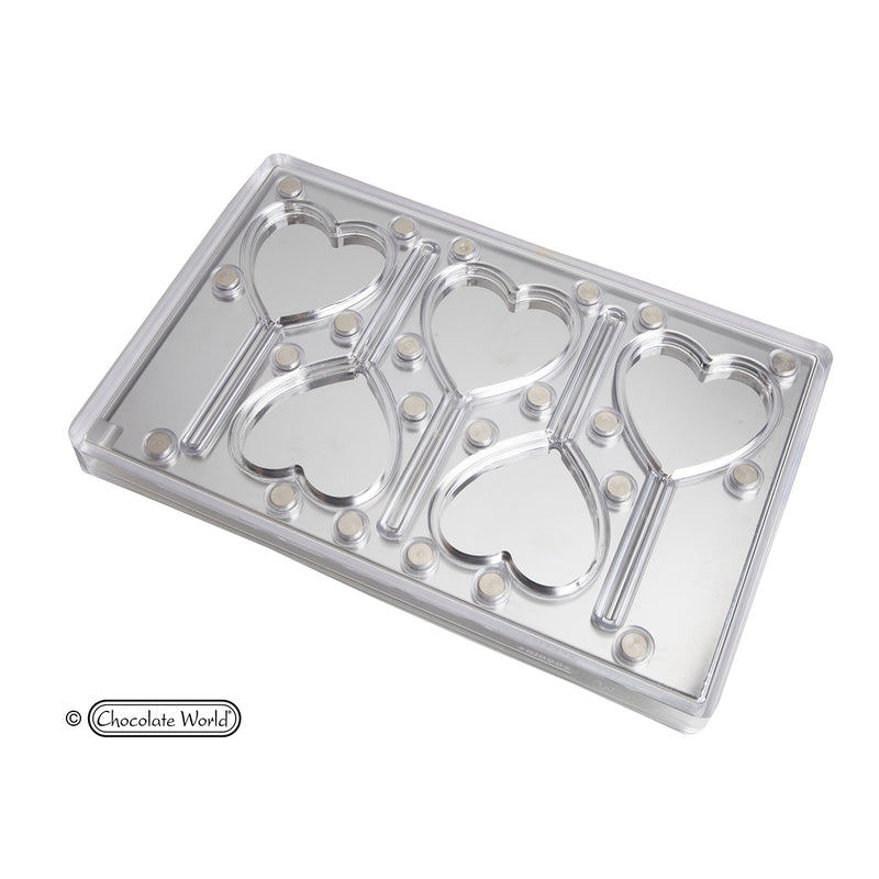 Heart Lollipop Chocolate Magnet Mould