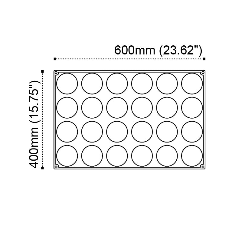 Pavoflex™ Flat Cylinder Insert Silicone Mould