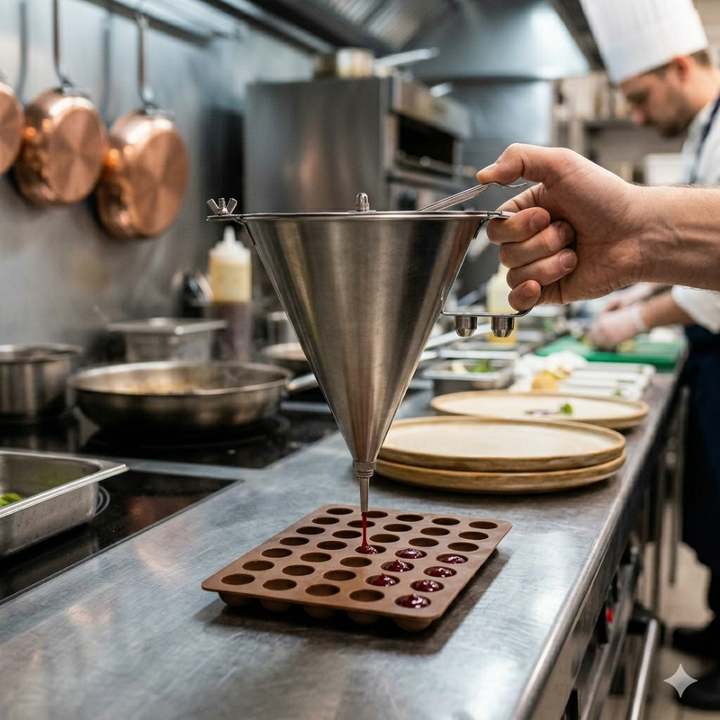 Entonnoir de dépôt de confiserie et de cuisine