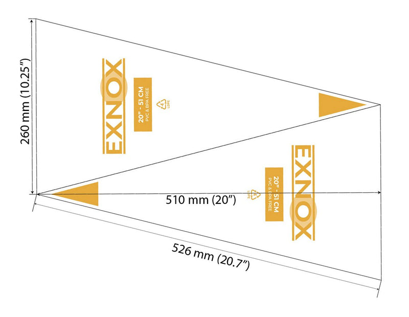 Exnox 110 Sacs à pâtisserie jetables de 20"