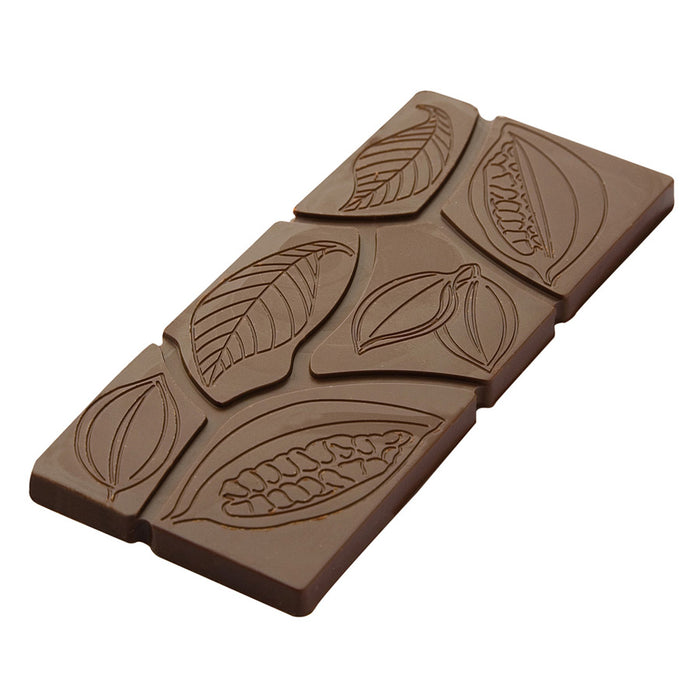 Moule à chocolat en barre à motif cacao, 50 g