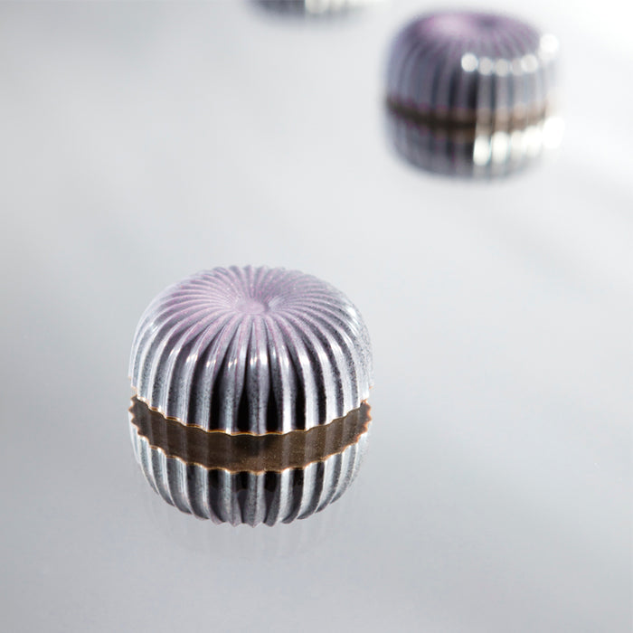 Moule à chocolat plissé demi-sphère