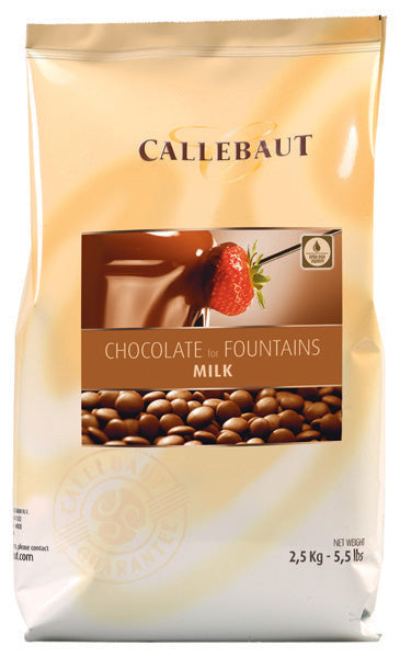 Chocolat au lait Callebaut pour fontaines (Boîte de 8x2.5KG)