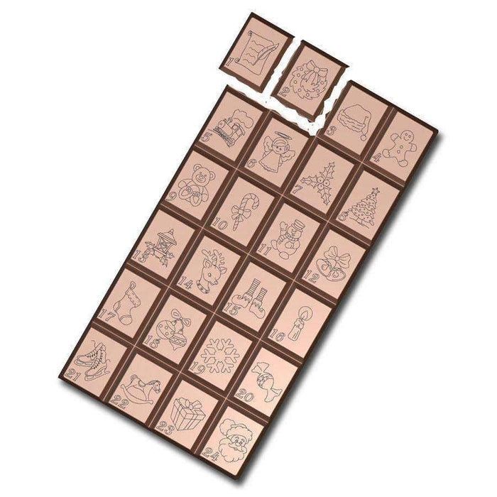 Moule à chocolat pour tablette calendrier de l'avent 110g