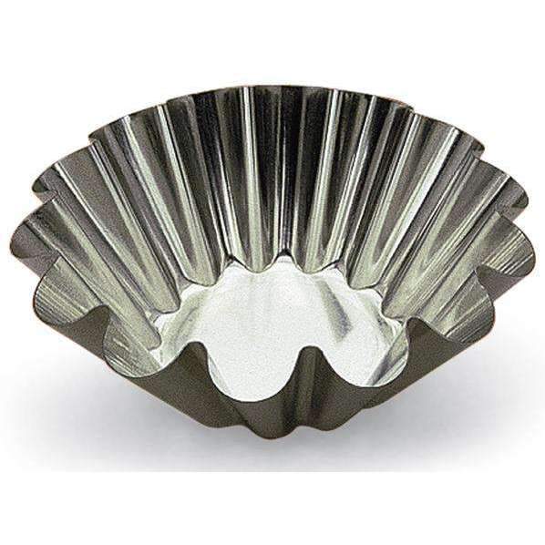 Moules à brioche en étain épais 14 côtes