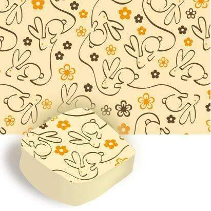 Brown rabbits & Flowers Transfer Sheet