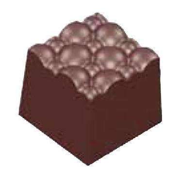 Moule à chocolat carré à bulles