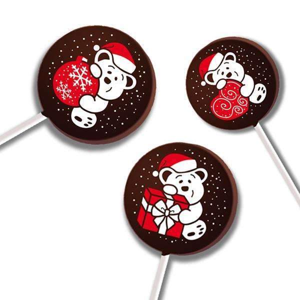Chocolate Transfer Sheets for Christmas Teddy Bear Lollipops