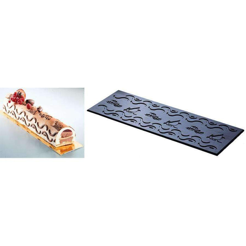 Tapis de décoration en relief en silicone pour bûches de Noël