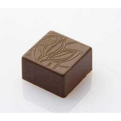 Moule à chocolat bonbon carré aux fèves de cacao