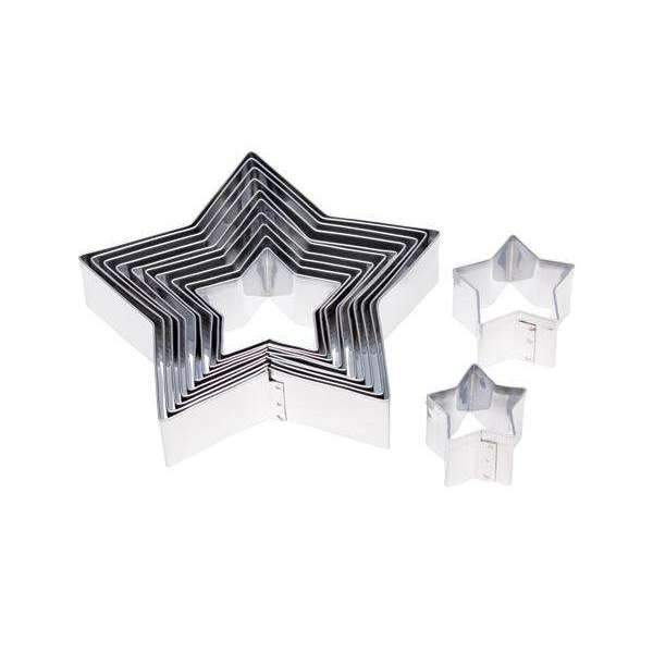 Cutters Set Plain 5 Tip Stars