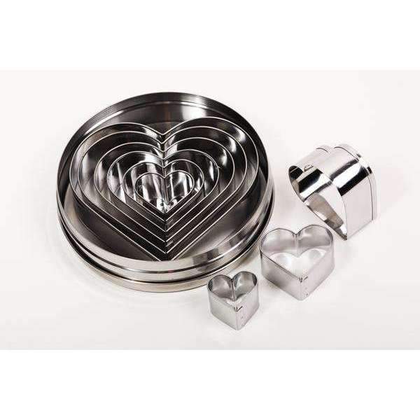Cutters Set Plain Heart (9 pieces)