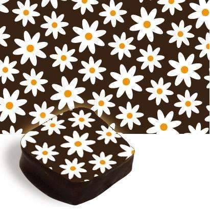 Chocolate Transfer Sheet: Flowers, 2 Sheets
