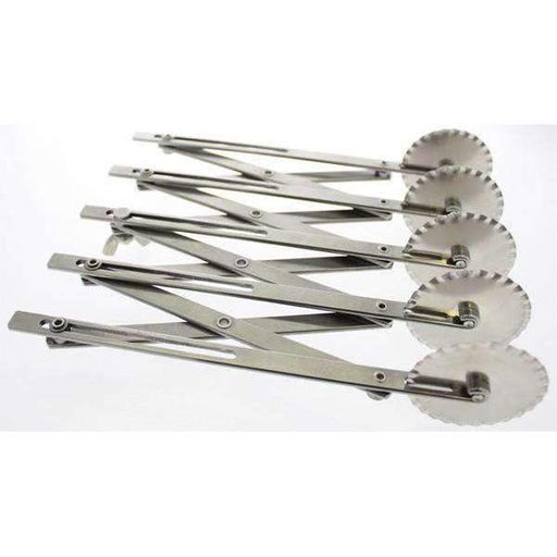 Stainless Steel Multi Wheel Adjustable/Expandable Strip/Ribbon/Pastry/Dough  Cutter - 7 wheel