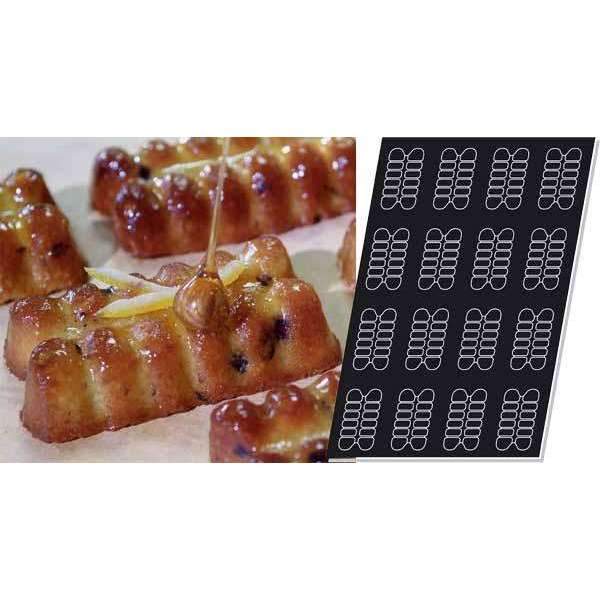 Moule en silicone pour gâteaux cannelés