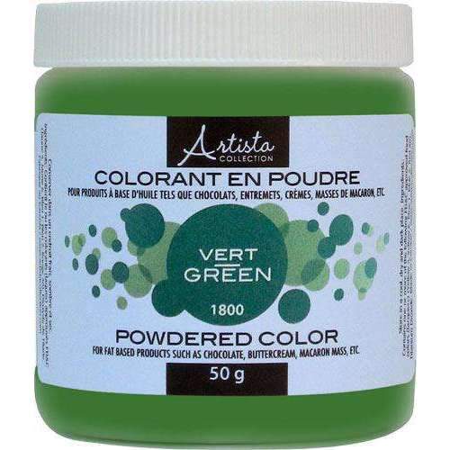 Couleur en poudre verte