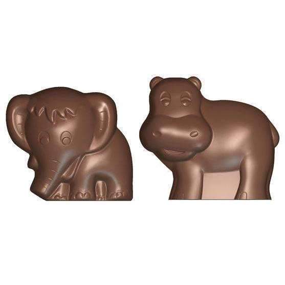 Hippo and Elephant Mould