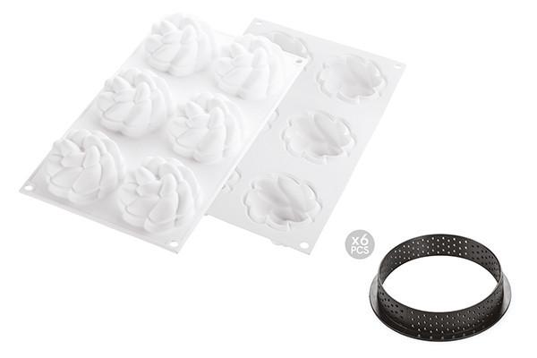 Silikomart™ Kit Tart Ring Fleur Silicone Mould