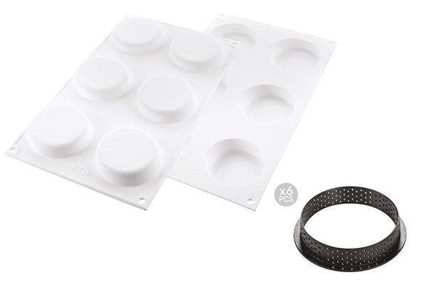 Silikomart™ Kit Cercle à Tarte Moule en Silicone Klassik