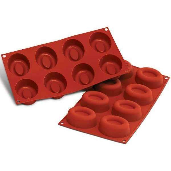 Moule en silicone pour grands savarins ovales Silikomart™