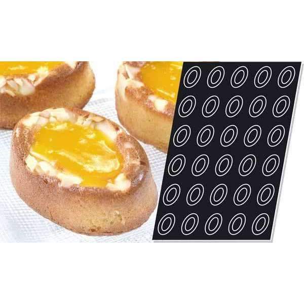 Medium Oval Savarins Silicone Mould