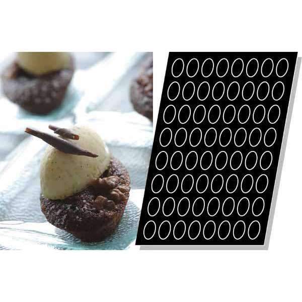 Mini-Ovals Silicone Mould (flat bottom)