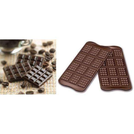 Silikomart Silicone Chocolate Mold: Mini Tablet, 12 Cavities