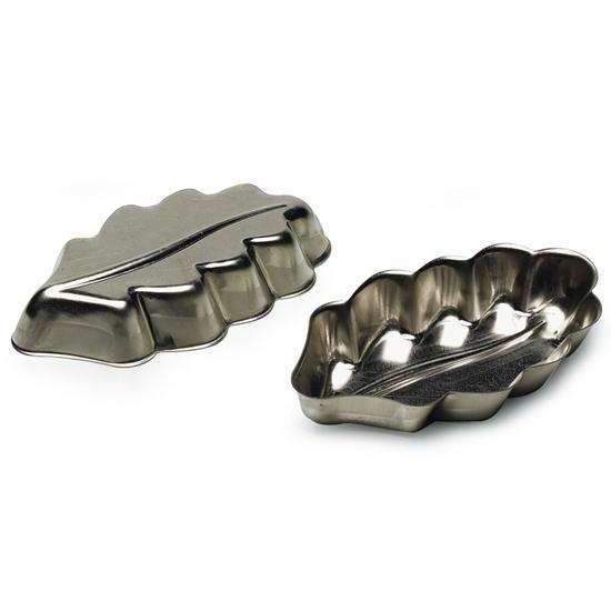 Moules en étain épais à tarte feuille de chêne