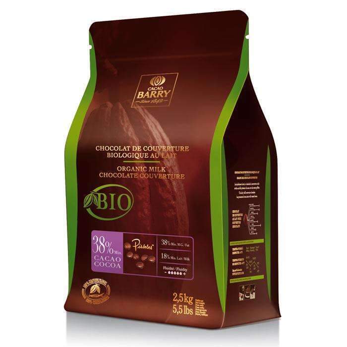 Chocolat de couverture au lait biologique