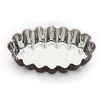 "Petit Fours" Fluted Oval Heavy Tin Moulds