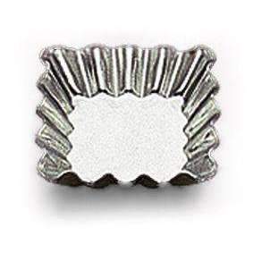 Moules en étain épais carrés cannelés"Petit Fours"