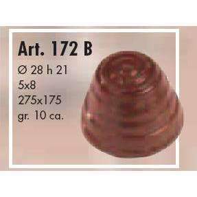 35 pieces per chocolate mould
Weight of bonbon: 10g
Ø28x21mm (Ø1,1x0,83")