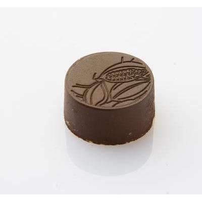Moule à chocolat rond aux grains de cacao