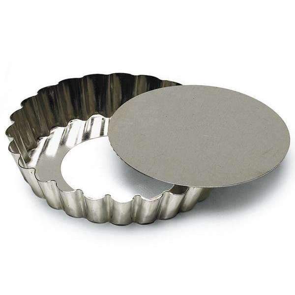 Moules en étain épais à tarte cannelée ronde