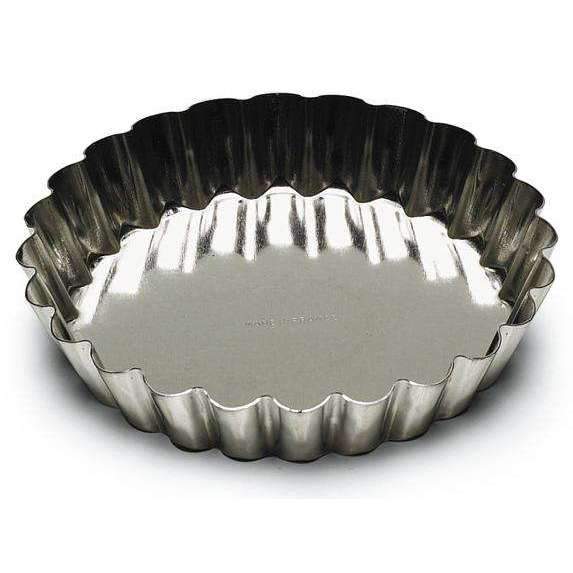 Round Fluted Tartlet Heavy Tin Moulds