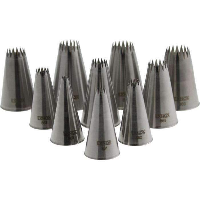 Set of 10 French Fluted tips