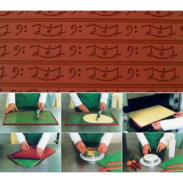 Silikomart™ Silicone Relief Decor Mat - Music