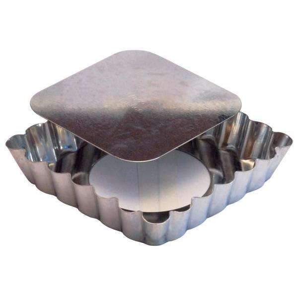 Moules en étain épais à tartelettes carrées