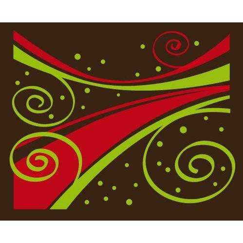 Square Log End Transfer Sheets - Swirls