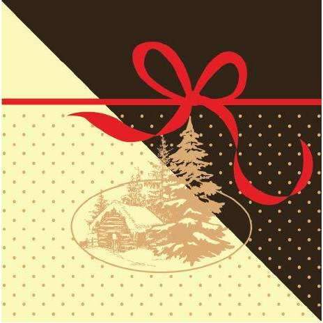 Square Log End Transfer Sheets Winter Cabin