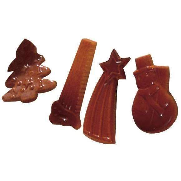 Moule à chocolat décorations pour bûches de Noël